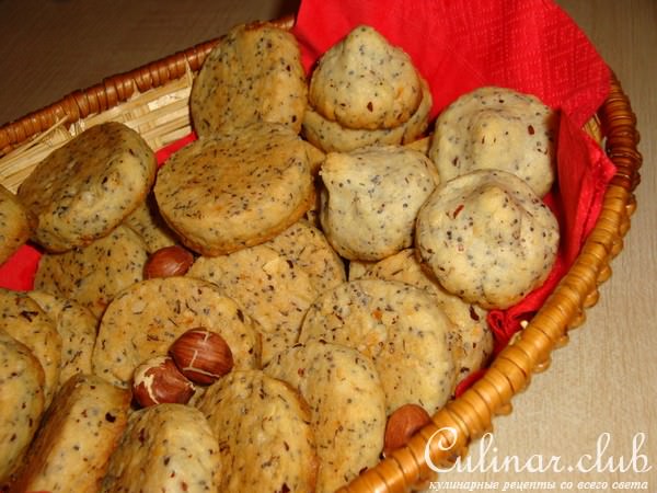 Печенье с фундуком и маком"Три по сто"