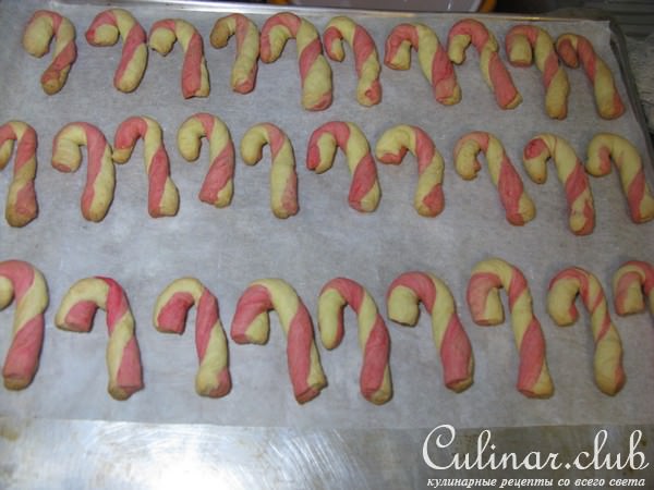 Печенье тросточки для Санты Клауса, рогалики и печенье " Спиралька "