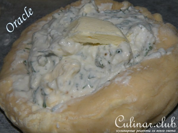 Турецкие лепешки с сыром Фета и укропом. PEYNIRLI PIDE