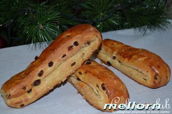 Карамельные полоски с изюмом