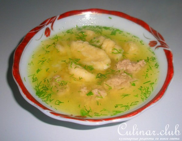 Суп с клёцками"Нежность"