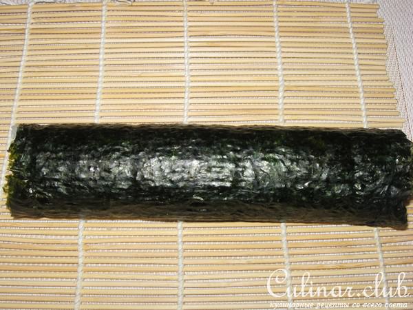 Роллы с овощами и креветками