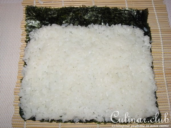 Роллы с овощами и креветками