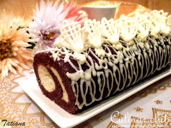 Финиковый рулет со сливочным кремом