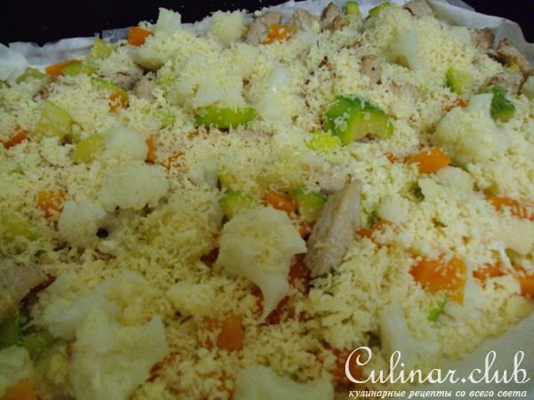 Рулет с филе индейки и овощами