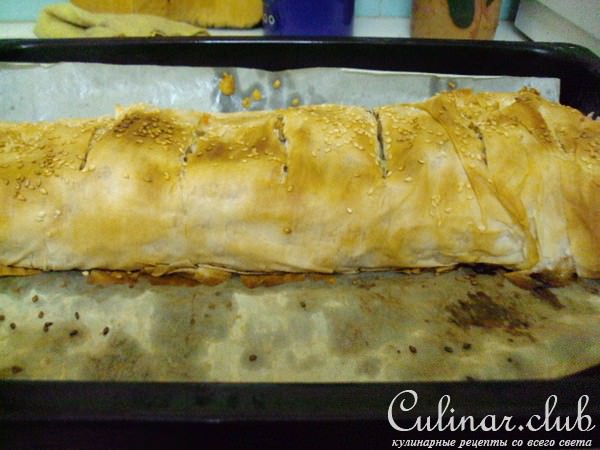 Рулет с филе индейки и овощами