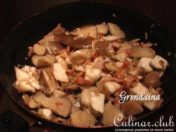 Салат с вешенками и кресс-салатом