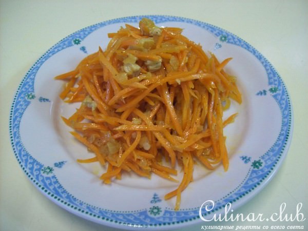 Салат из моркови с мясом по-корейски