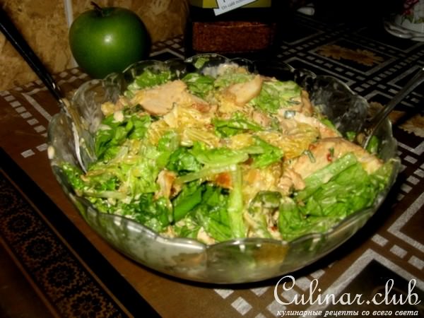 Салат из курицы с апельсином
