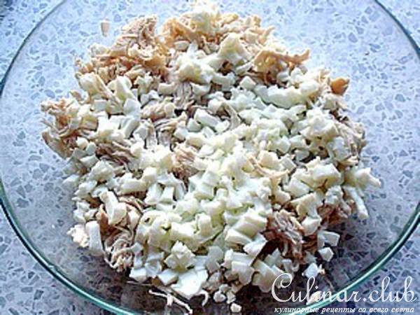 Слоеный салат со спаржей