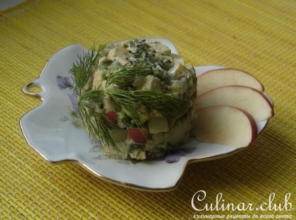 Нежный салат с куриным филе и авокадо