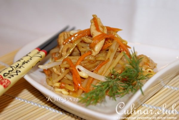 Салат с курицей в китайском стиле