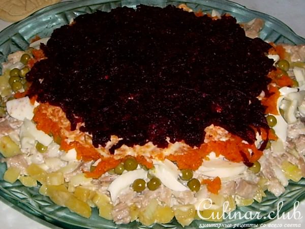 салат "Овощной пирог"