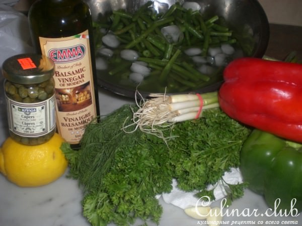 Салат из зелёной стрючковой фасоли