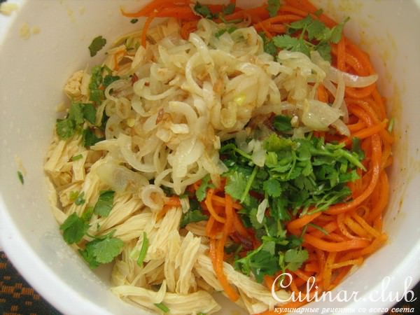 Салат с корейской "спаржей".Быстро и вкусно!