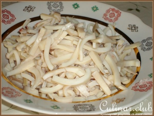 Салат из кальмаров