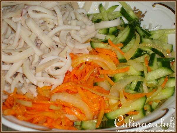 Салат из кальмаров