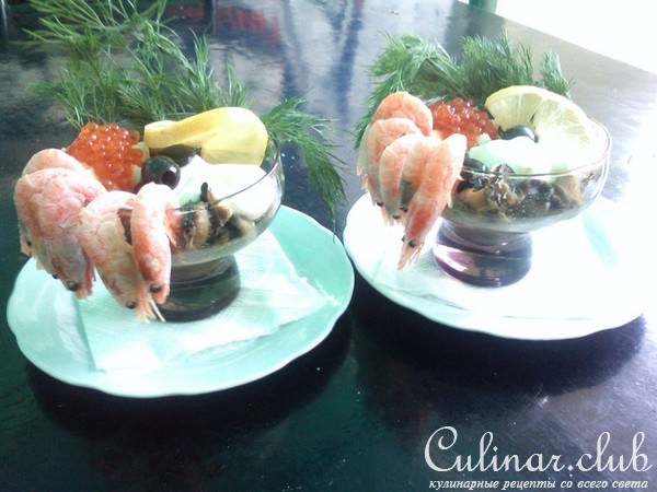 Салатик " Супер" (морепродукты)