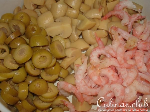 Салат Пьемонский с креветками