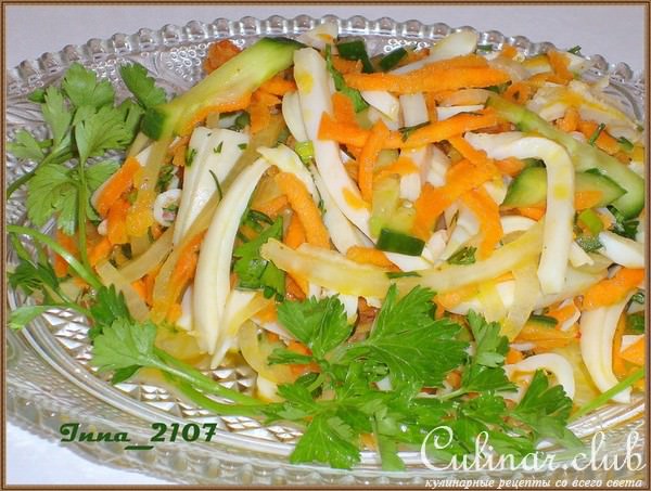 Салат из кальмаров