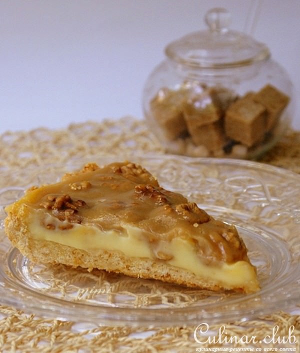 ореховый пай с лимонным кремом и тоффи