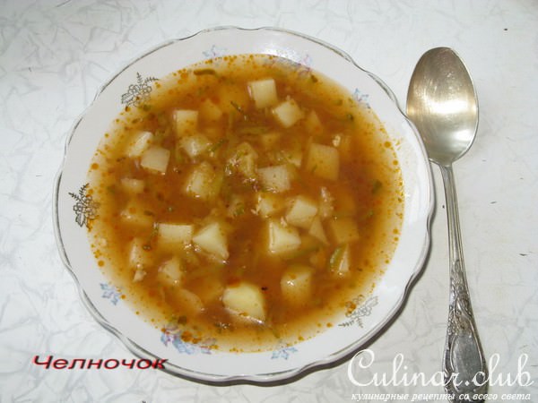 Супчик из маринованных огурчиков с гречневой крупой