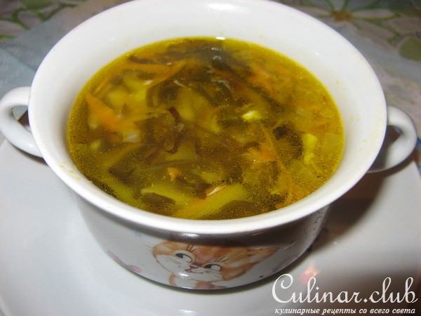 Суп с морской капустой