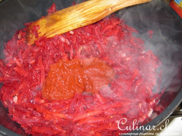 Холодный борщ (с рыбой и грушами). )