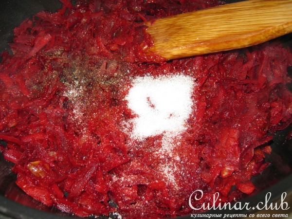 Холодный борщ (с рыбой и грушами). )
