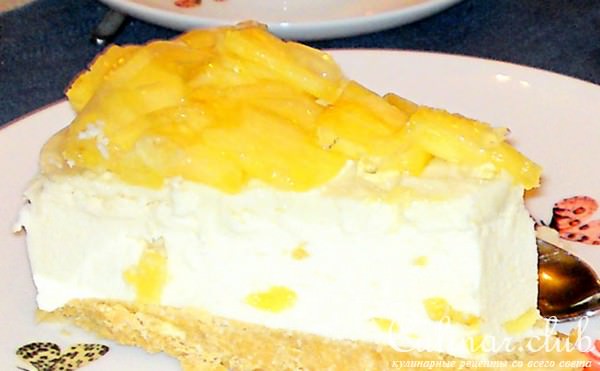 Ананасово-кокосовый творожный торт "Pina Colada"