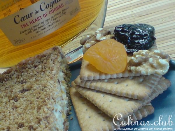 Торт домашний из печенья,творога и сухофруктов