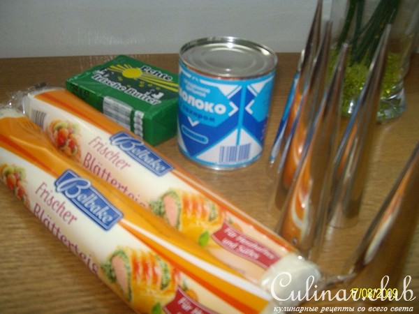 Слоёные трубочки с кремом