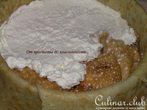 Блинный торт "Вишня и грейпфрут"