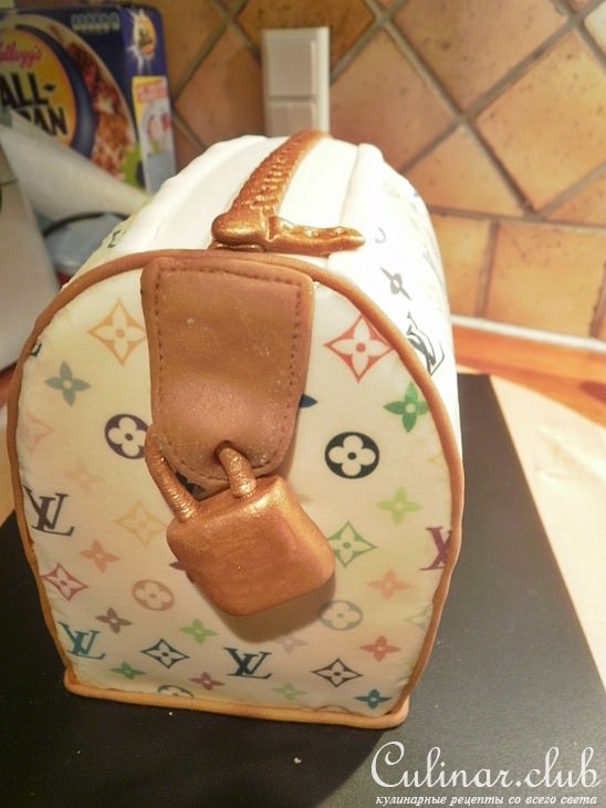 Шоколадный масляный бисквит+ Торт-сумка Louis Vuitton