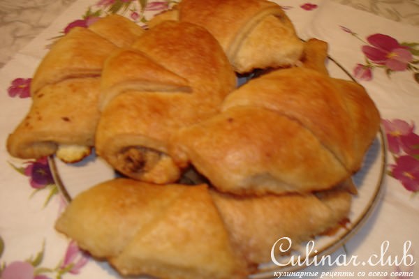 постные рогаликис орешками и рогалики с творогом