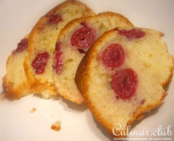 сырный кекс с вишнями