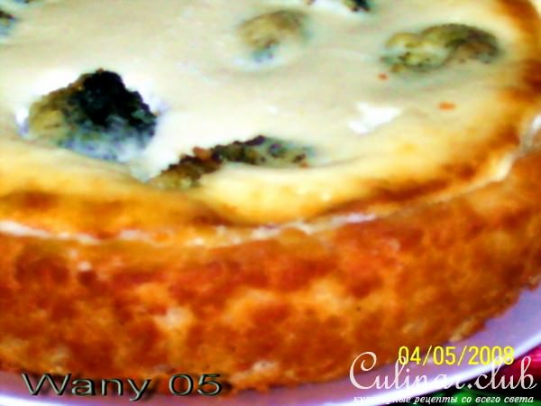 Киш с кетой и брокколи