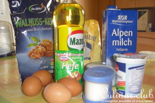 Рулет с орехами