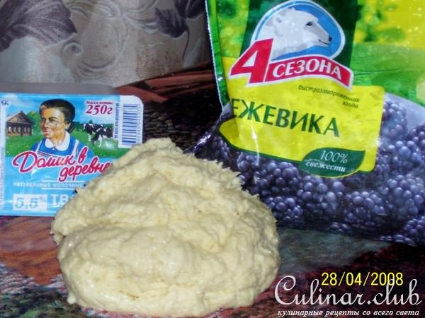 Творожный пай с ежевикой