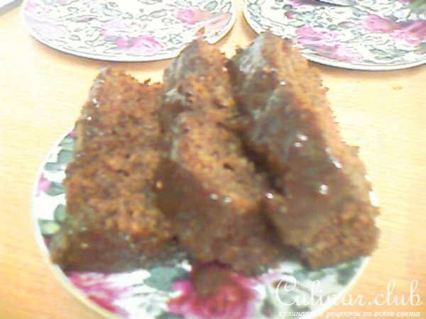 шоколадно-банановый кекс