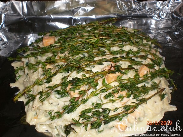 Картофельная краюшка с тимьяном и сыром